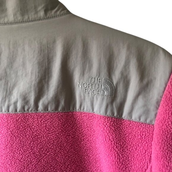 The North Face Youth Girls Fleece Jacket Size XL Fleece Pink and Gray - Picture 10 of 11